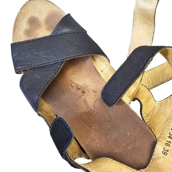 Fly London Women's Wedgefly Black Leather Platform Sandals EU 39 - Picture 9 of 16